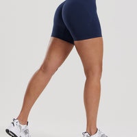 Define 2.0 Seamless Scrunch 4" Shorts | Sapphire Blue