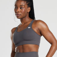 Power Seamless Sports Bra | Graphite
