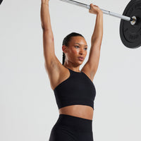 Define Seamless High Neck Bra | Black