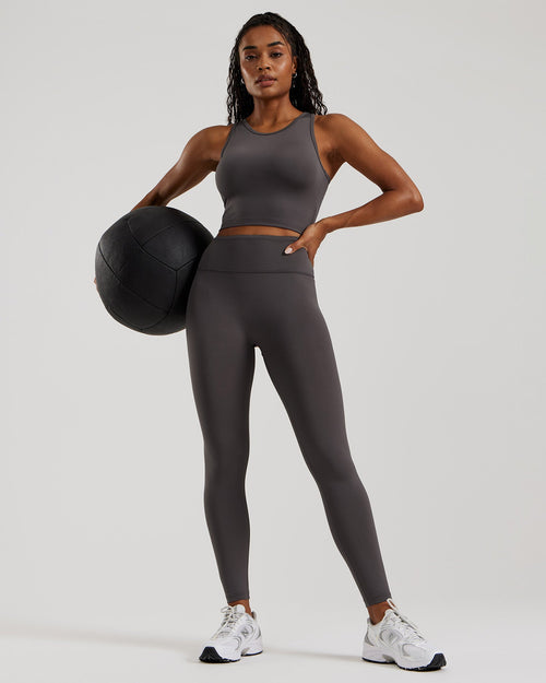 Essential High Waist Leggings | Graphite