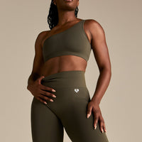 Power Seamless Scrunch Leggings | Dark Olive