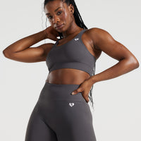 Power Seamless Sports Bra | Graphite