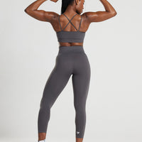 Power Seamless Sports Bra | Graphite