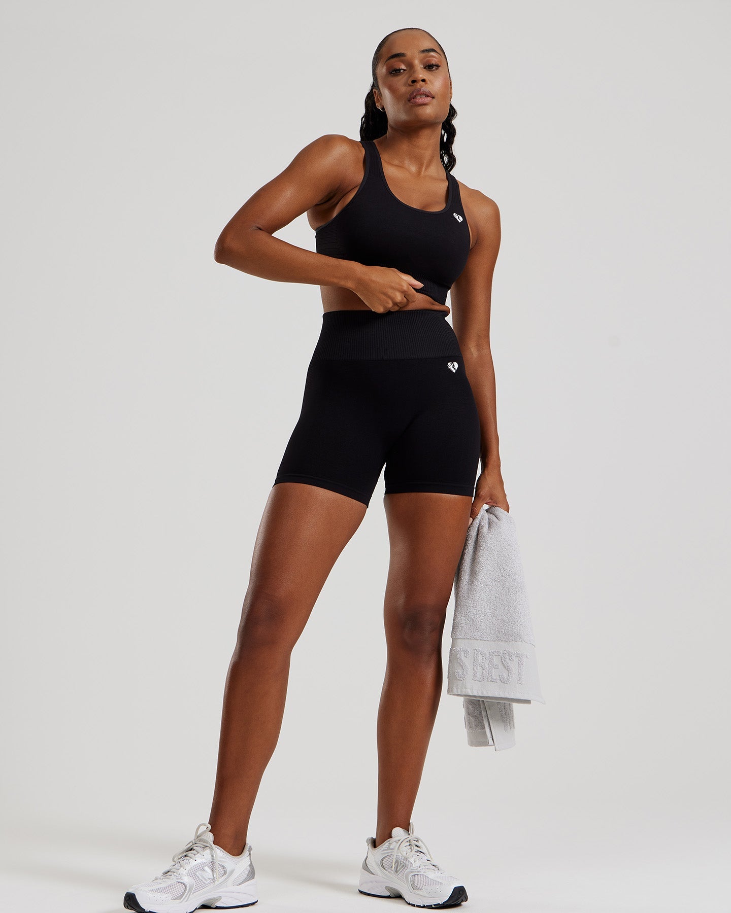 Power Seamless Adjustable Sports Bra | Black