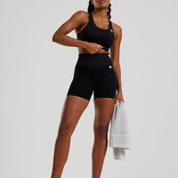 Power Seamless Adjustable Sports Bra | Black