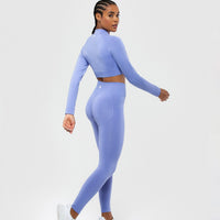 Define Seamless Crop Zip Jacket | Violet