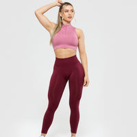 Define Seamless Half Zip Crop Tank | Heather Rose