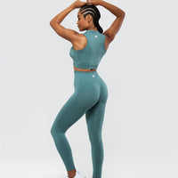Define Seamless Half Zip Crop Tank | Sea Pine