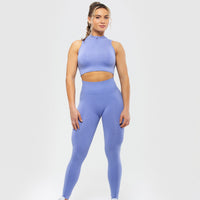 Define Seamless Half Zip Crop Tank | Violet