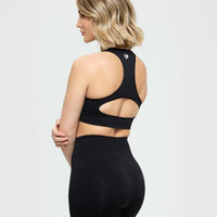 Move Seamless Sports Bra | Black Marl