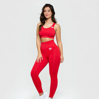 Power Seamless Sports Bra | Red