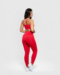 Power Seamless Sports Bra | Red