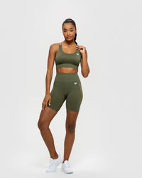 Power Seamless Cycling Shorts | Khaki