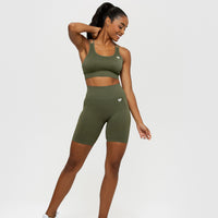 Power Seamless Cycling Shorts | Khaki
