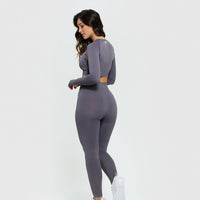 Power Seamless Long Sleeve Crop Top | Charcoal