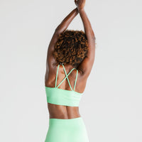 Power Seamless Sports Bra | Green Ash