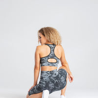 Camo Seamless Cycling Shorts | Black