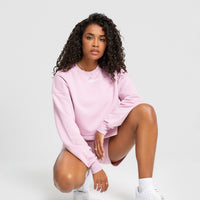 Comfort Cropped Crew Neck | Pastel Rose
