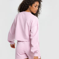 Comfort Cropped Crew Neck | Pastel Rose