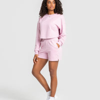 Comfort Cropped Crew Neck | Pastel Rose