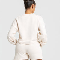 Comfort Cropped Crew Neck | Sand
