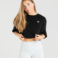 Power Crop Top | Black