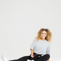 Power Crop Top | Mist Grey