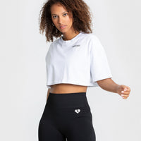 Comfort Oversized Cropped Short Sleeve T-Shirt | White