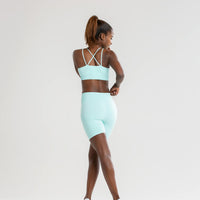 Power Seamless Cycling Shorts | Bleached Aqua