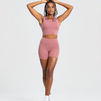 Essential Crop Tank Top | Dusty Pink