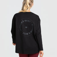 Comfort Oversized Long Sleeve T-Shirt | Black