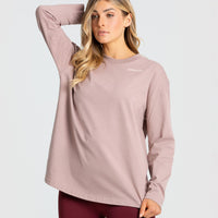 Comfort Oversized Long Sleeve T-Shirt | Taupe