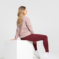 Comfort Oversized Long Sleeve T-Shirt | Taupe