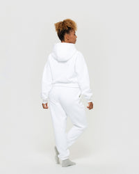 Comfort Cropped Hoodie | White
