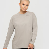 Comfort Oversized Long Sleeve T-Shirt | Buff