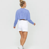 Comfort Oversized Cropped Long Sleeve T-Shirt | Violet