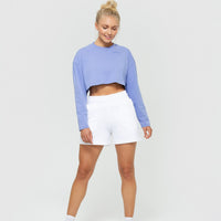 Comfort Oversized Cropped Long Sleeve T-Shirt | Violet