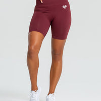Power Seamless Cycling Shorts | Burgundy