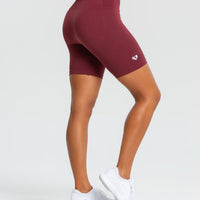 Power Seamless Cycling Shorts | Burgundy