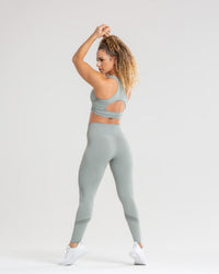 Renew Seamless Sports Bra | Mud Green