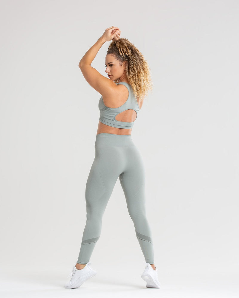 Renew Seamless Sports Bra | Mud Green