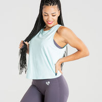 Power Tank Top | Bleached Aqua