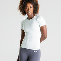 Power Seamless T-Shirt | Washed Light Grey
